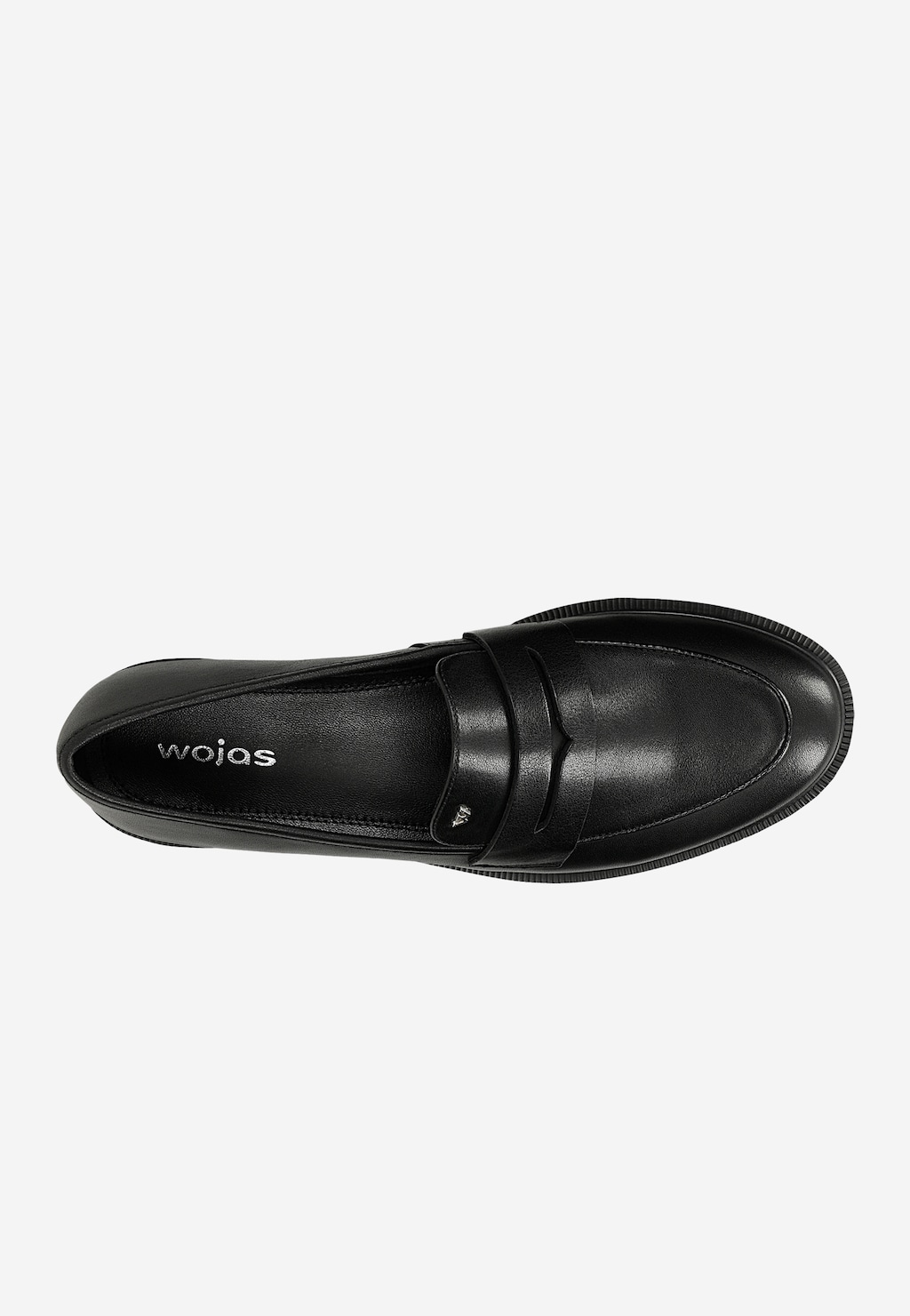 Czarne skórzane mokasyny damskie penny loafers 46398-51 Widok 4