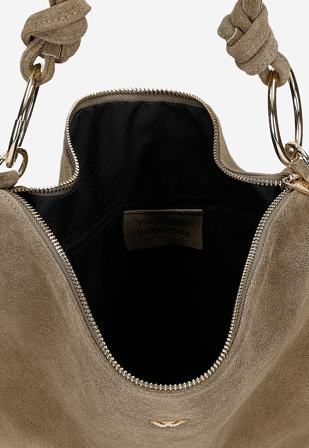 Ciemnobeżowa torebka damska z dwoiny 80462-64 Widok 5