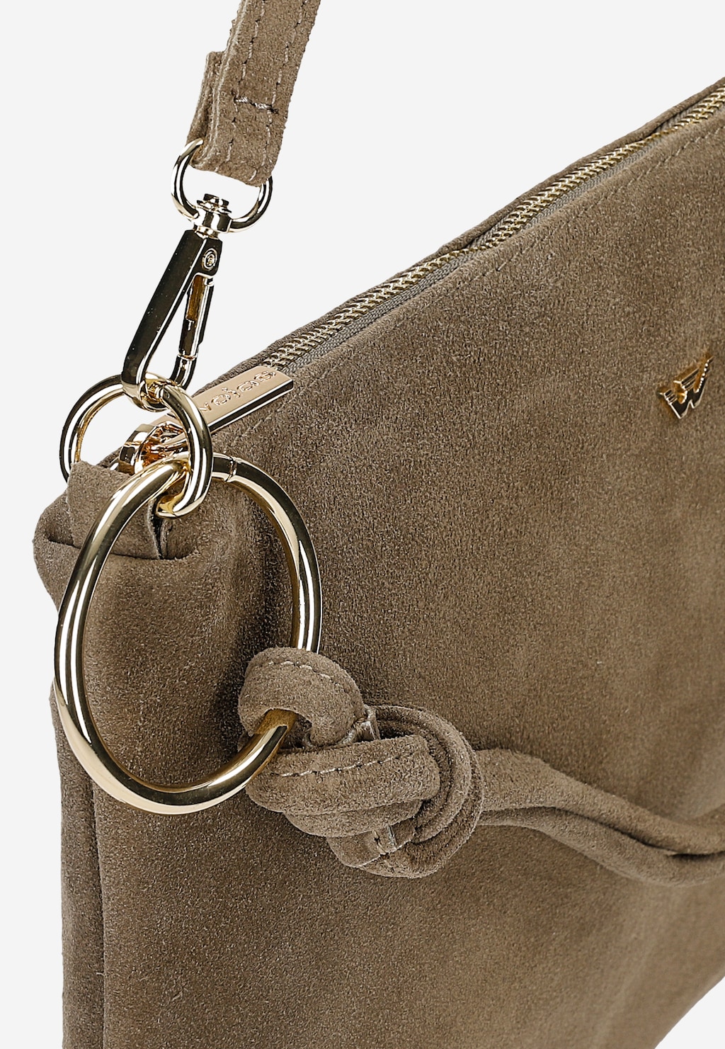 Ciemnobeżowa torebka damska z dwoiny 80462-64 Widok 6