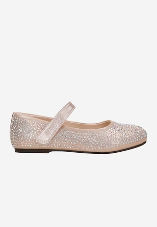 Różowe balerinki dziewczęce z kryształkami BARTEK 83019-15