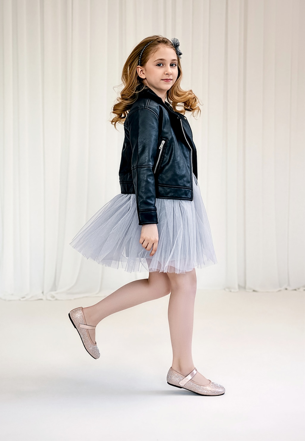 Różowe balerinki dziewczęce z kryształkami BARTEK 83019-15 Widok 9