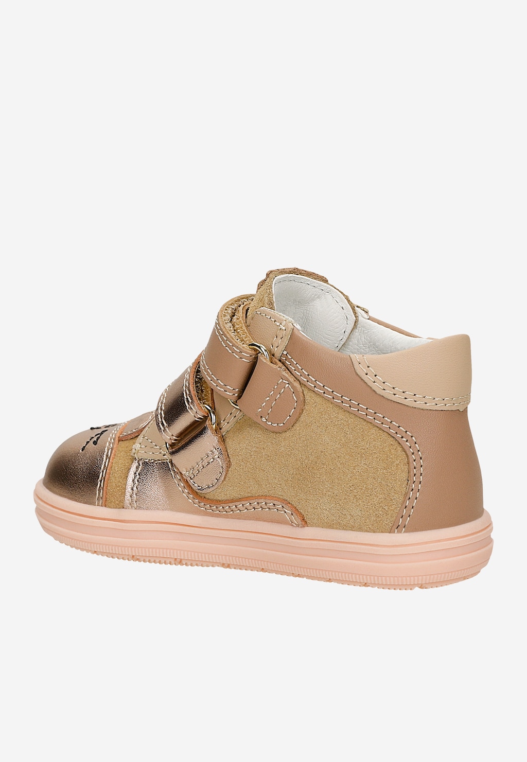 Beżowo-złote trzewiki dziewczęce z motywem kotka BARTEK 86311-78 Widok 3