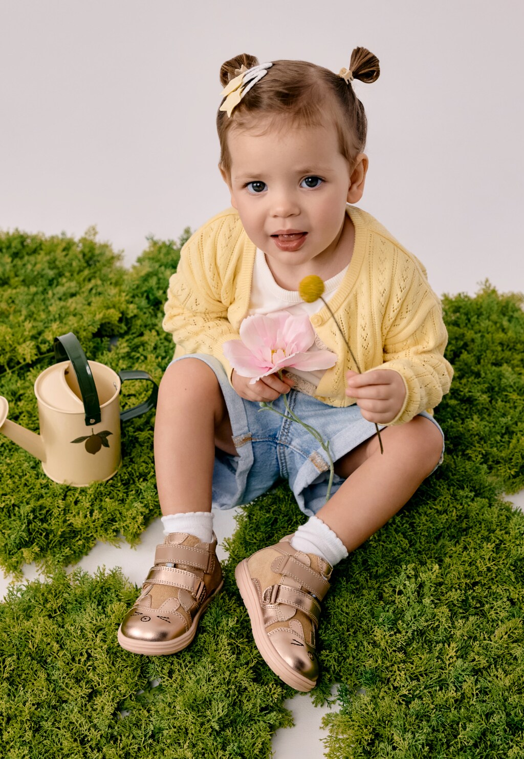 Beżowo-złote trzewiki dziewczęce z motywem kotka BARTEK 86311-78 Widok 8