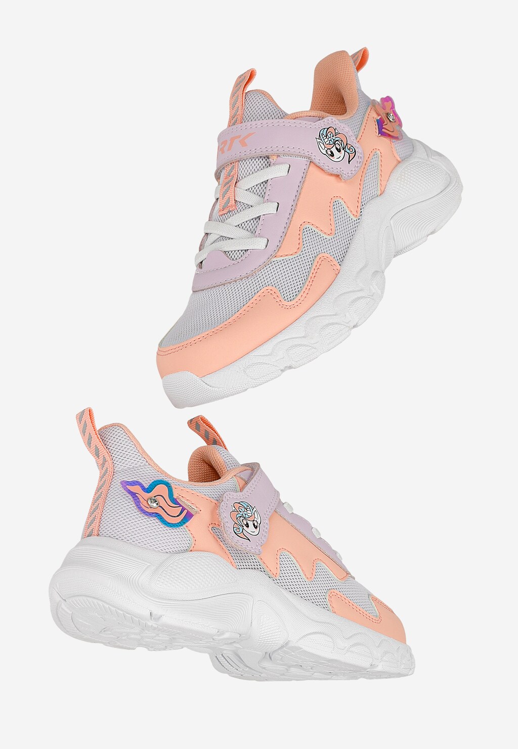 Lekkie kolorowe sneakersy dziewczęce z jednorożcem BARTEK 87019-17 Widok 8