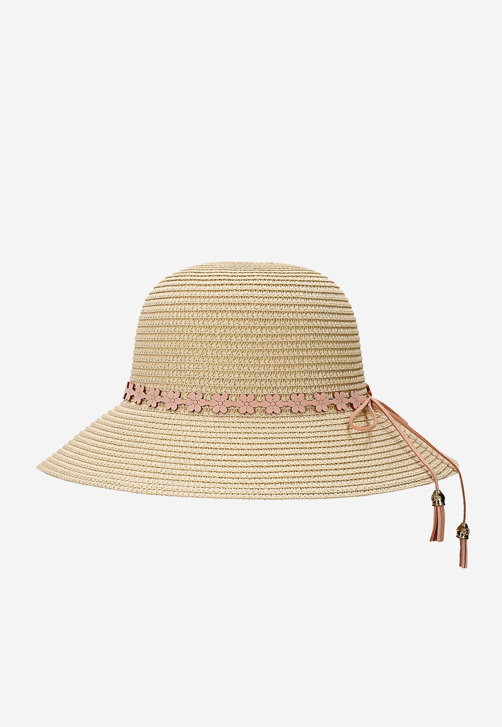 Pletený klobúk s ozdobným kvetovým detailom BARTEK 85606-14 Widok 2