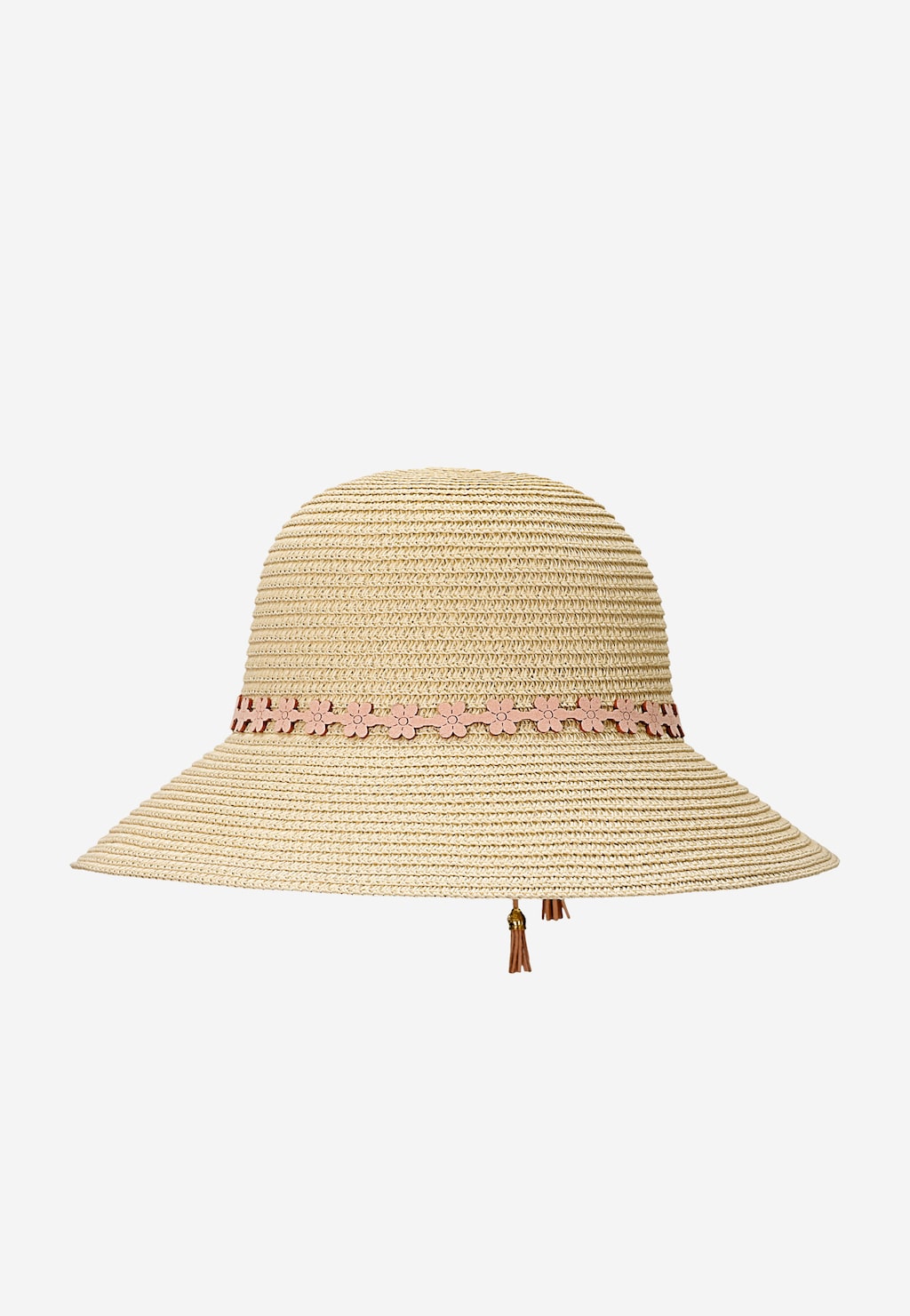 Pletený klobúk s ozdobným kvetovým detailom BARTEK 85606-14 Widok 3