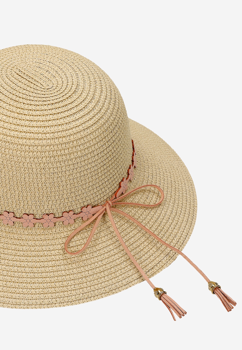 Pletený klobúk s ozdobným kvetovým detailom BARTEK 85606-14 Widok 5