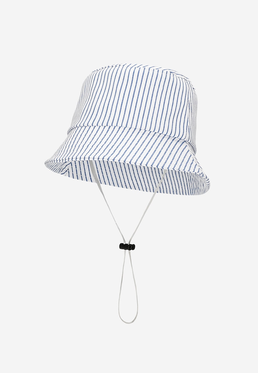 Detský textilný klobúk v bielo-modrých pruhoch Widok 3