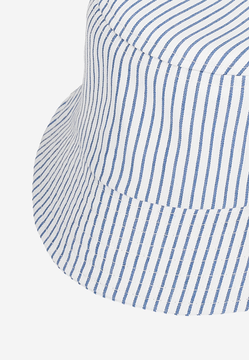 Detský textilný klobúk v bielo-modrých pruhoch Widok 4