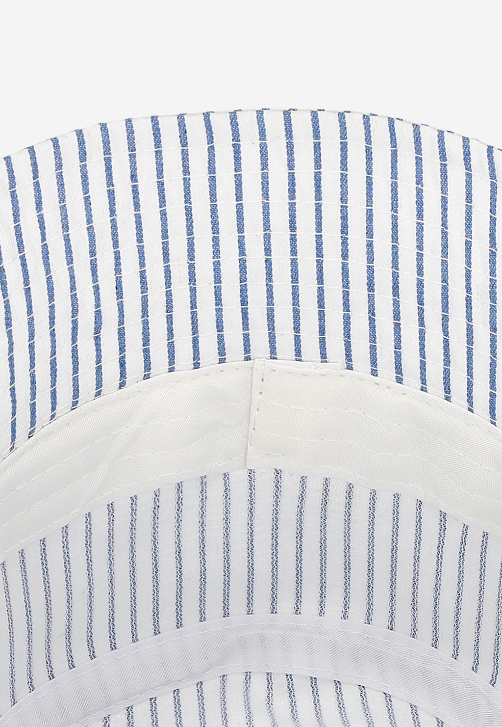 Detský textilný klobúk v bielo-modrých pruhoch Widok 5
