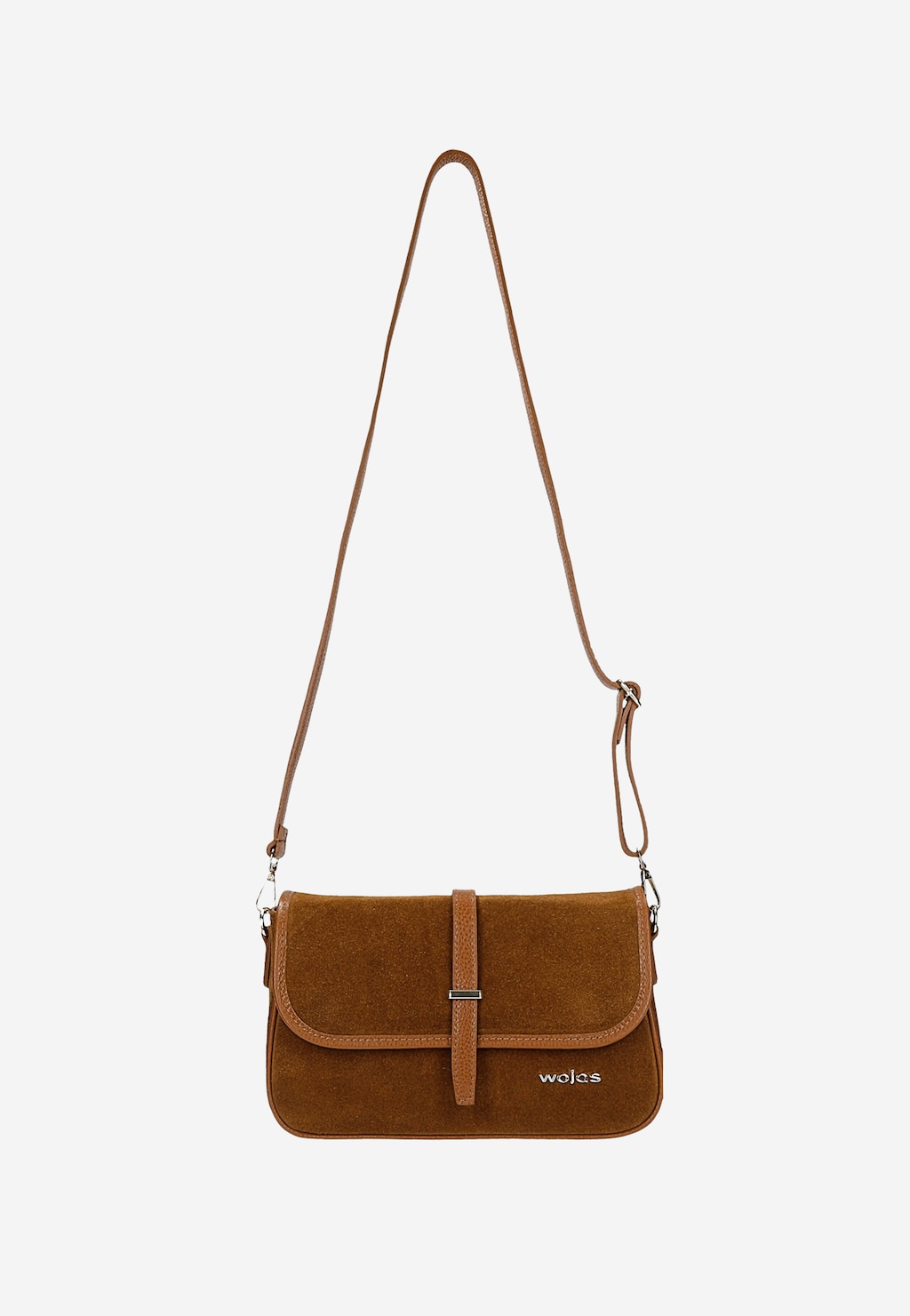 Mała brązowa torebka damska z łączonych skór 80483-73 Widok 4