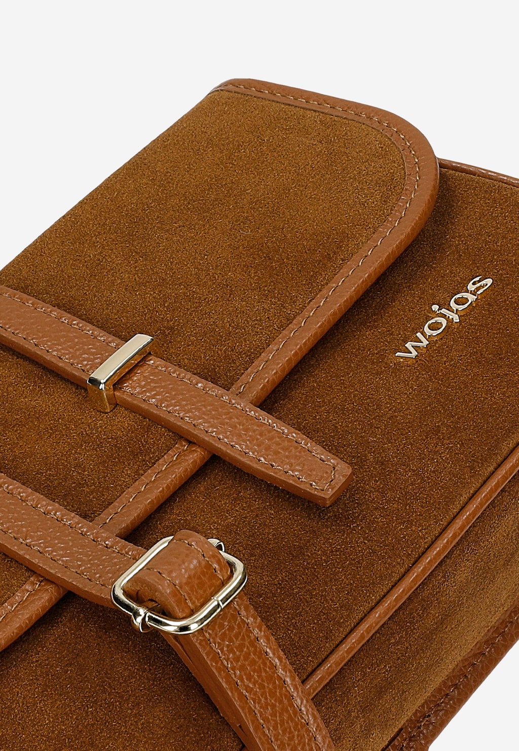 Mała brązowa torebka damska z łączonych skór 80483-73 Widok 7