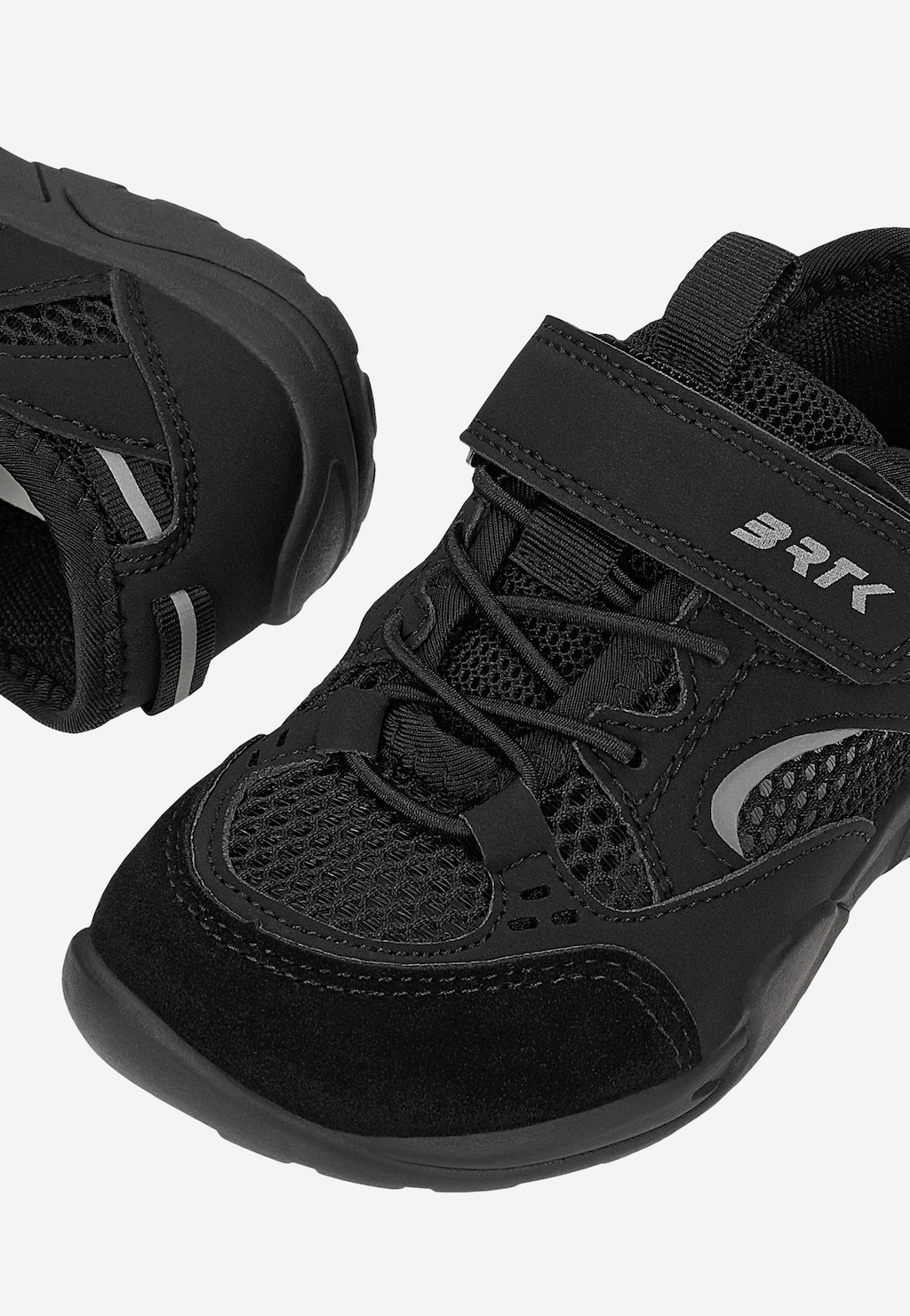 Czarne sneakersy barefoot z elastycznymi sznurowadłami BARTEK 87023-11 Widok 8