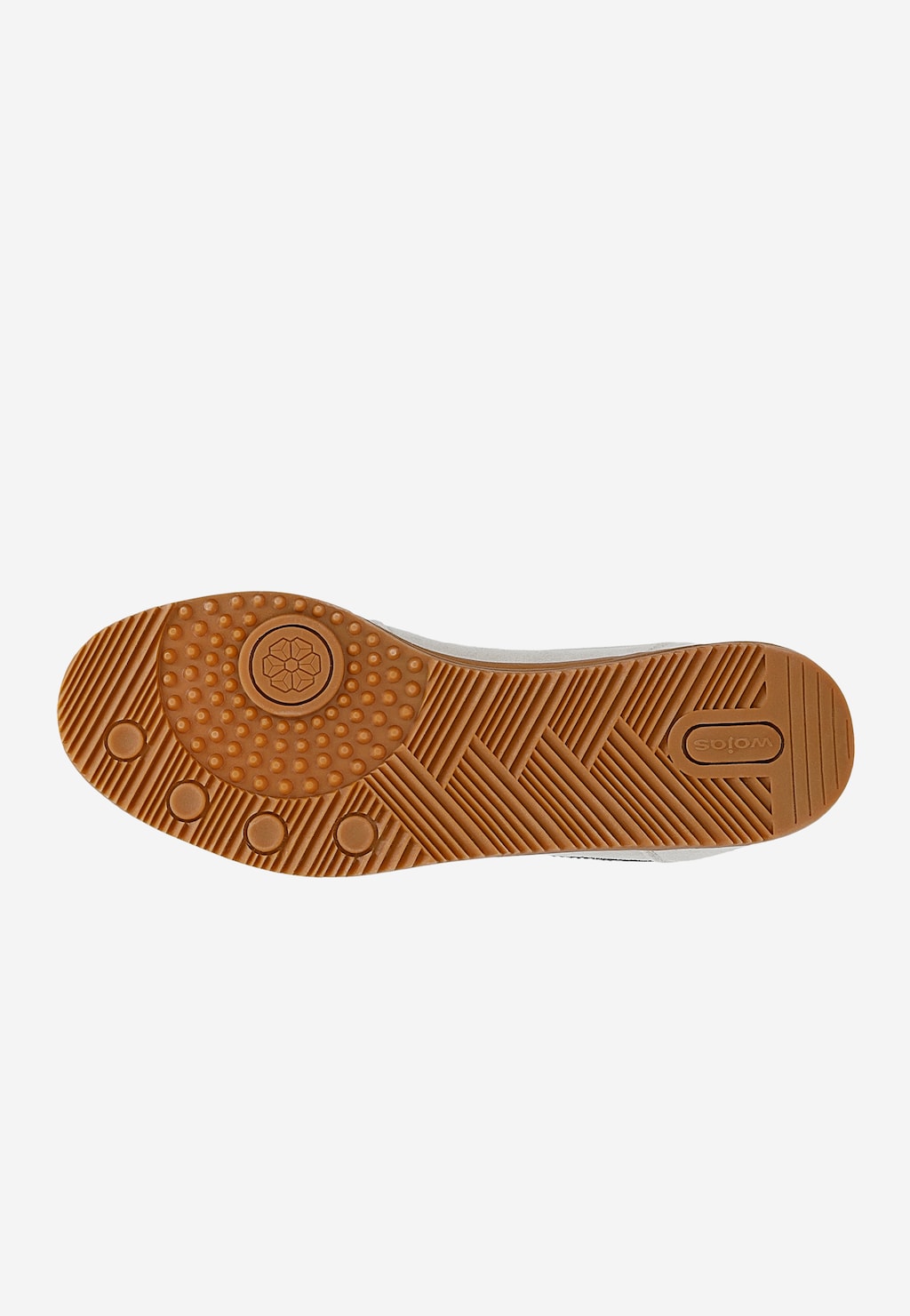 Jasne skórzane trampki męskie z kontrastowymi wstawkami 10303-79 Widok 6