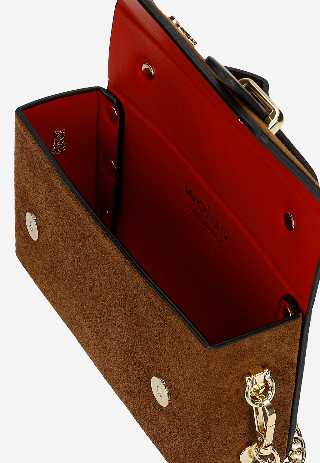 Mała brązowa torebka damska z efektowym zapięciem 80329-72 Widok 6