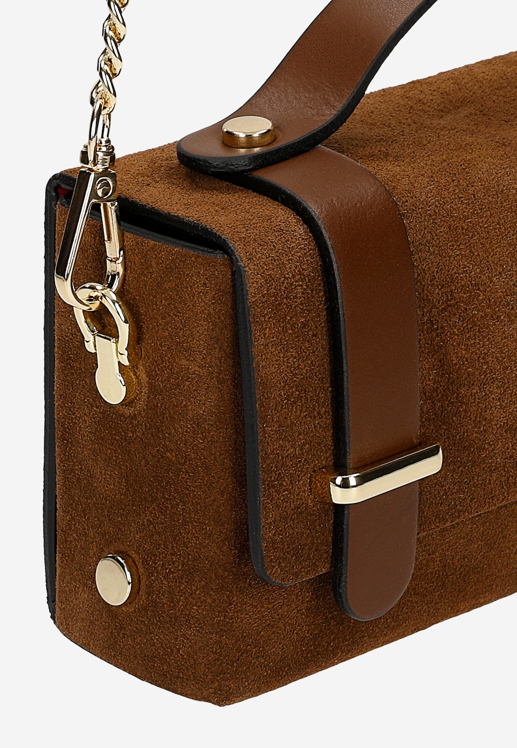 Mała brązowa torebka damska z efektowym zapięciem 80329-72 Widok 7