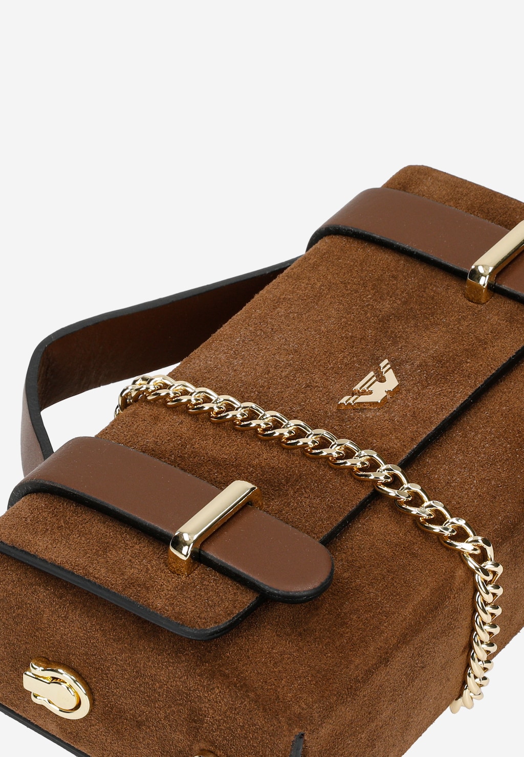 Mała brązowa torebka damska z efektowym zapięciem 80329-72 Widok 8