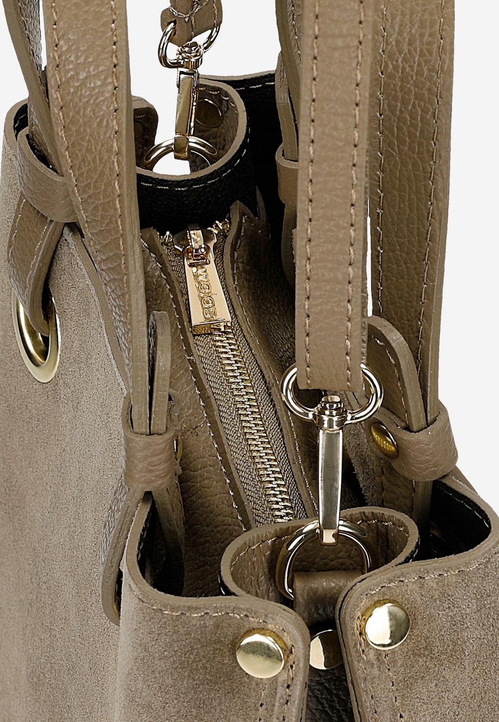 Velká béžová dámská kabelka z kombinovaných kůží 80408-74 Widok 7