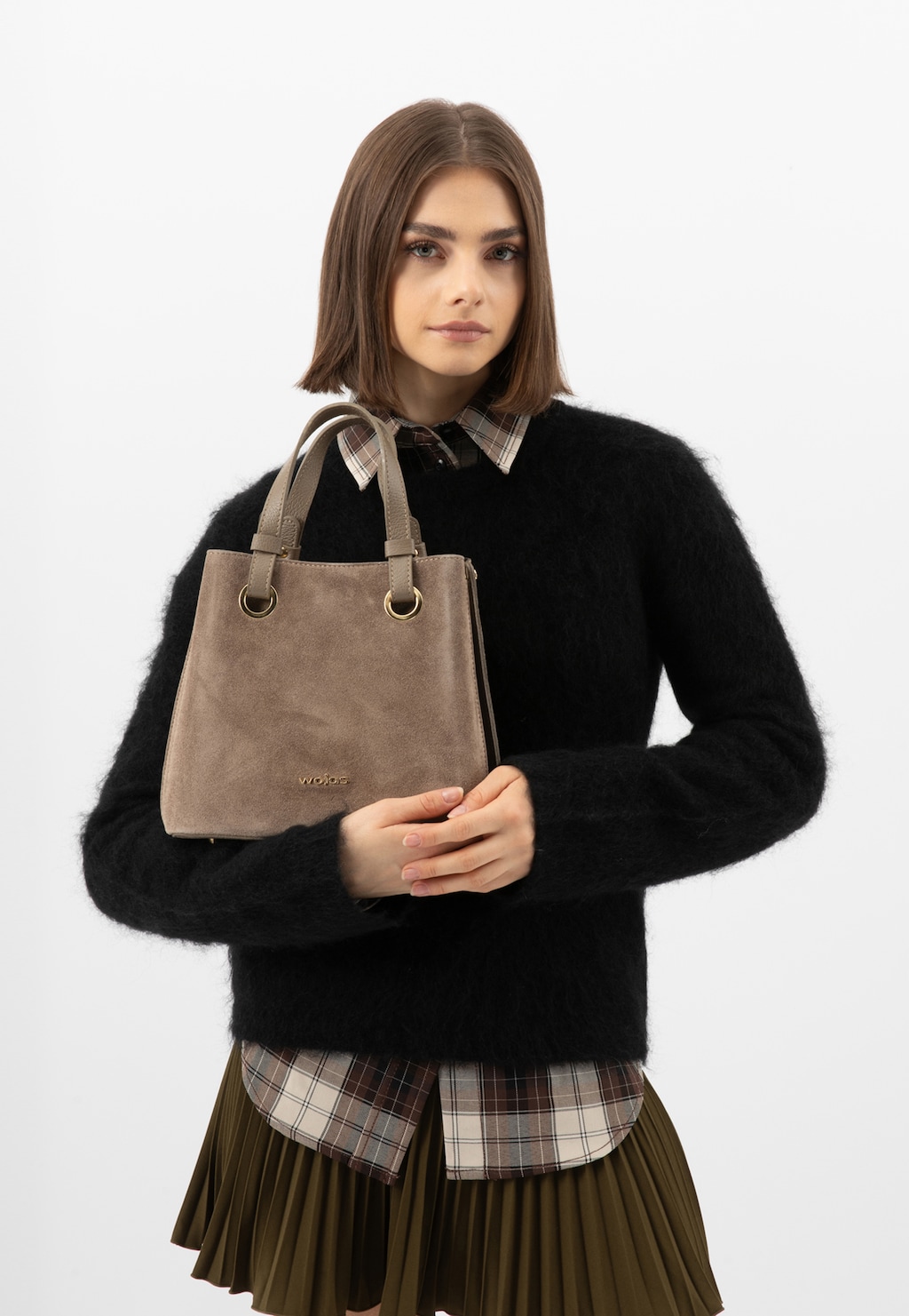 Velká béžová dámská kabelka z kombinovaných kůží 80408-74 Widok 11