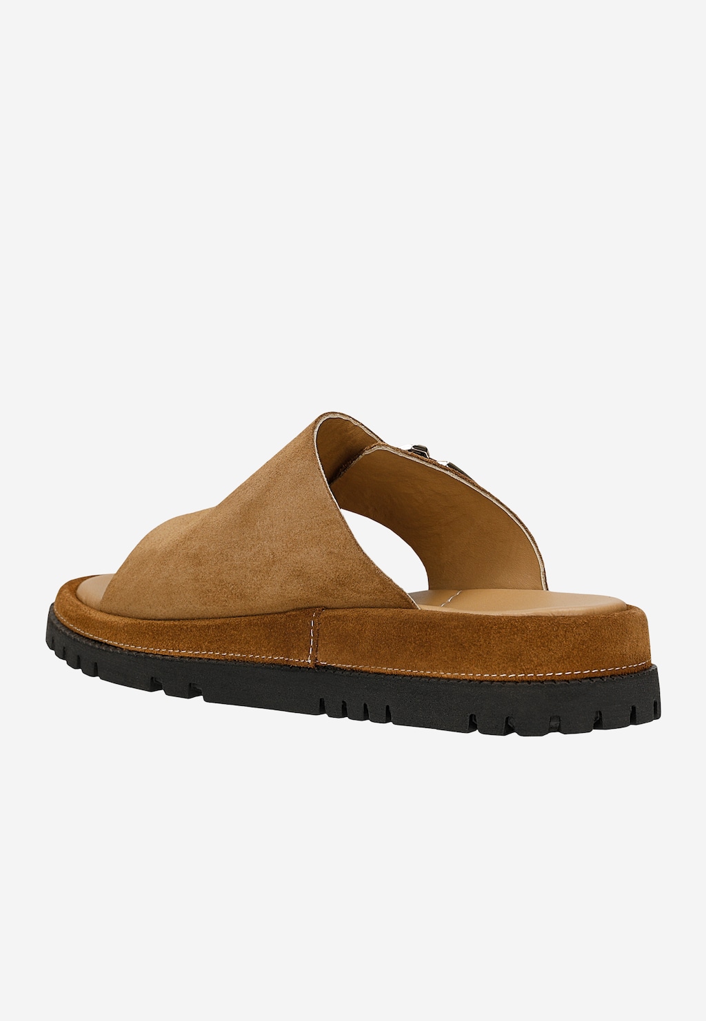 Beżowe klapki damskie na płaskiej podeszwie 74163-64 Widok 3