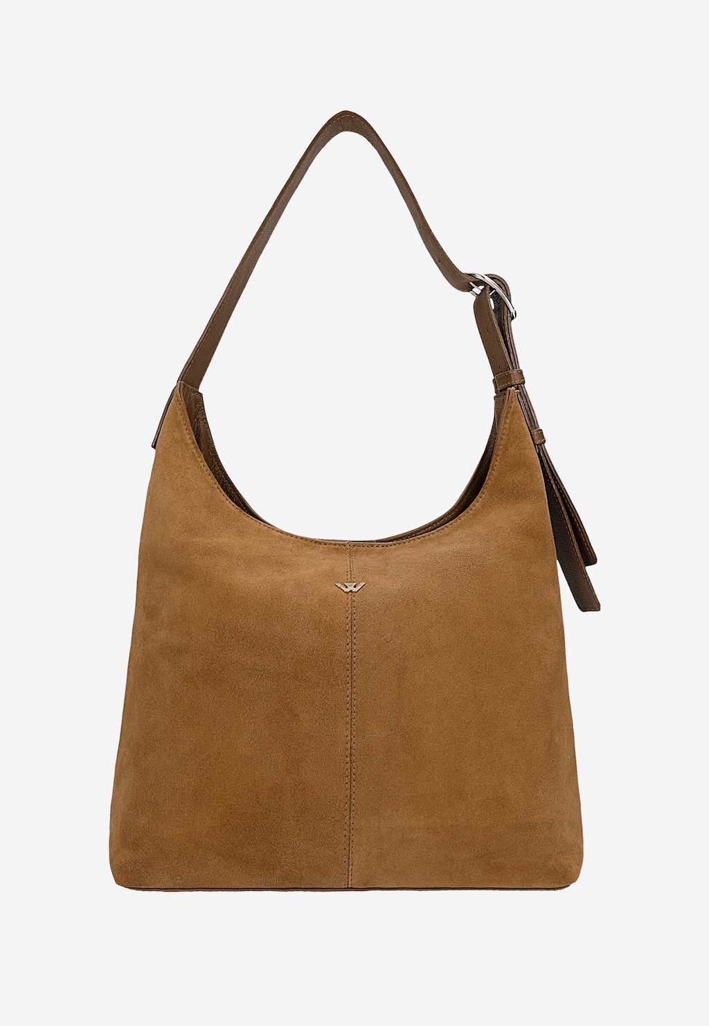 Duża jasnobrązowa zamszowa torebka damska 80491-73 Widok 1