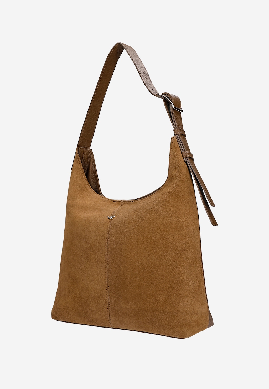 Duża jasnobrązowa zamszowa torebka damska 80491-73 Widok 2