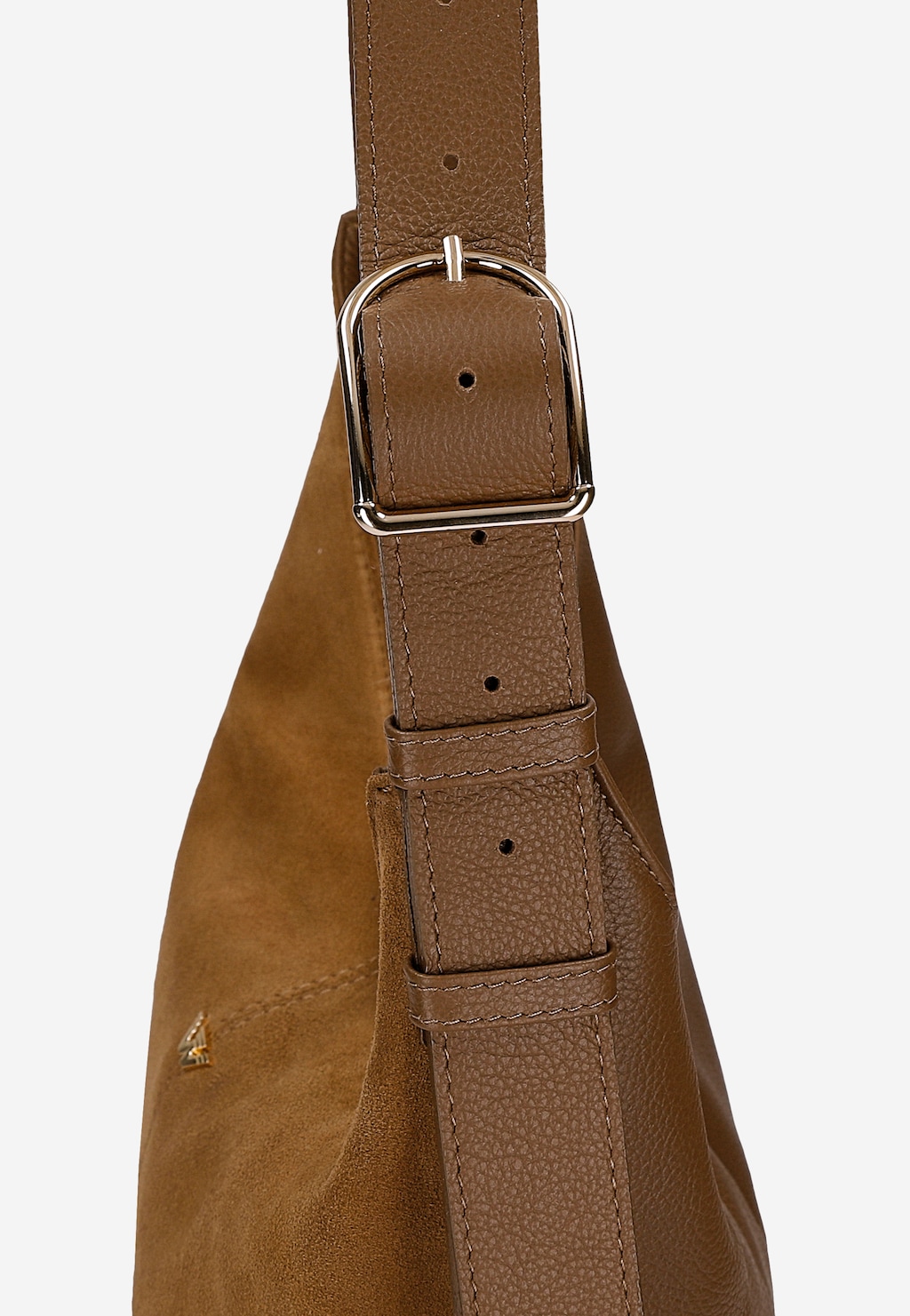 Duża jasnobrązowa zamszowa torebka damska 80491-73 Widok 5