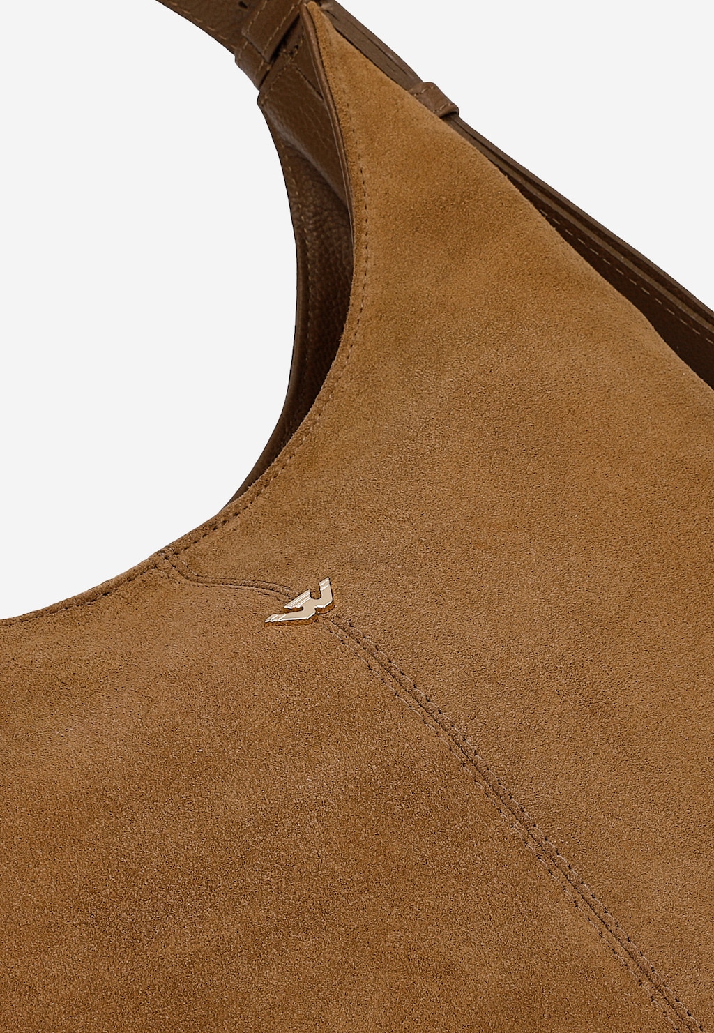 Duża jasnobrązowa zamszowa torebka damska 80491-73 Widok 6