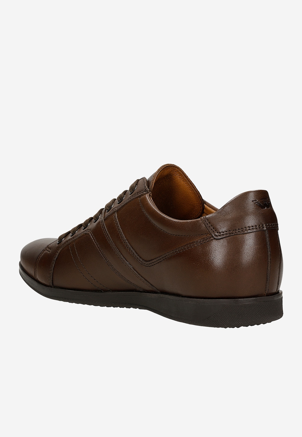 Brązowe skórzane sneakersy męskie 8075-53 Widok 3