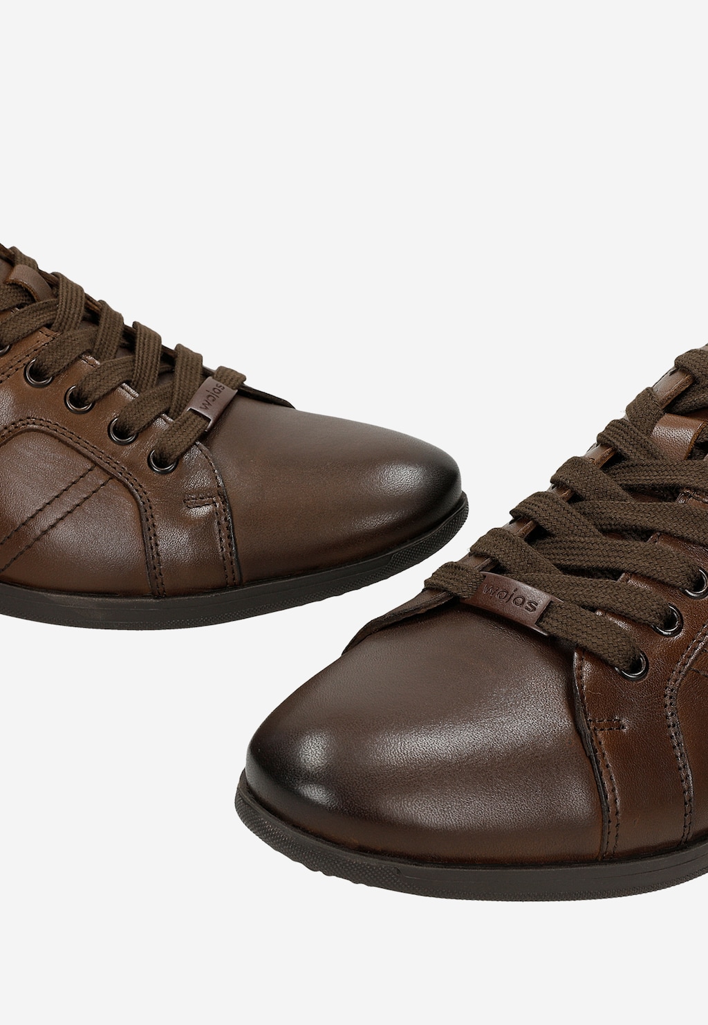 Brązowe skórzane sneakersy męskie 8075-53 Widok 6