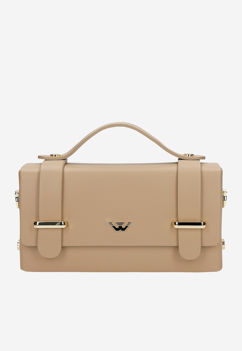 Mała beżowa torebka damska ze skóry licowej 80329-54 Widok 1