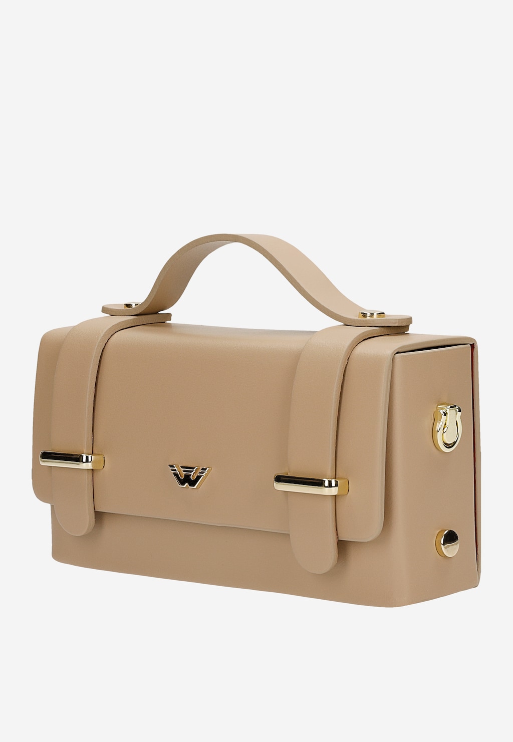 Mała beżowa torebka damska ze skóry licowej 80329-54 Widok 2