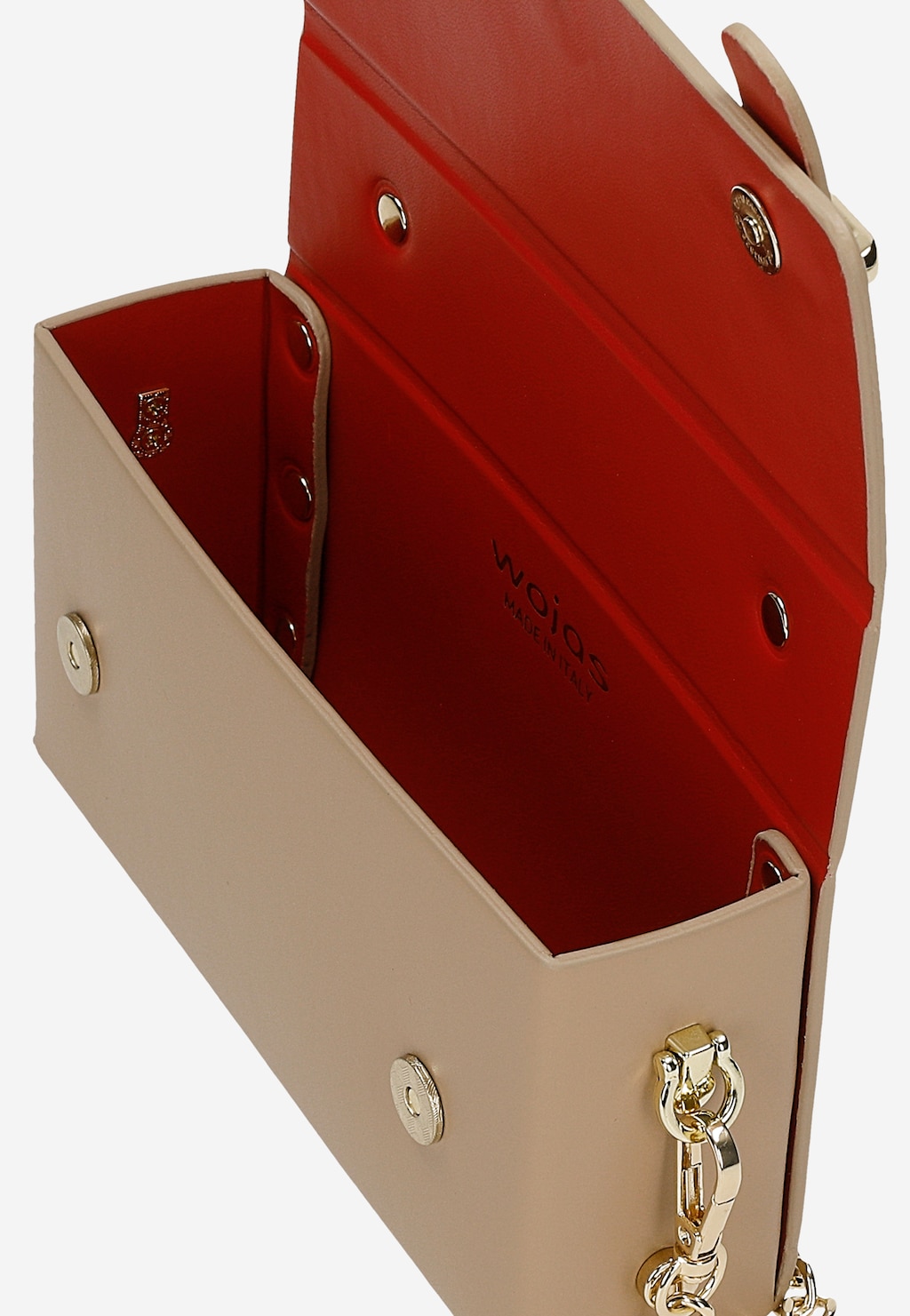 Mała beżowa torebka damska ze skóry licowej 80329-54 Widok 5