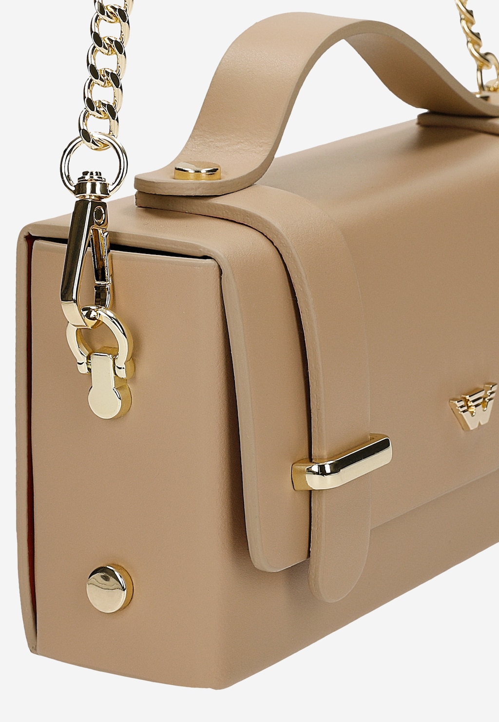 Mała beżowa torebka damska ze skóry licowej 80329-54 Widok 6
