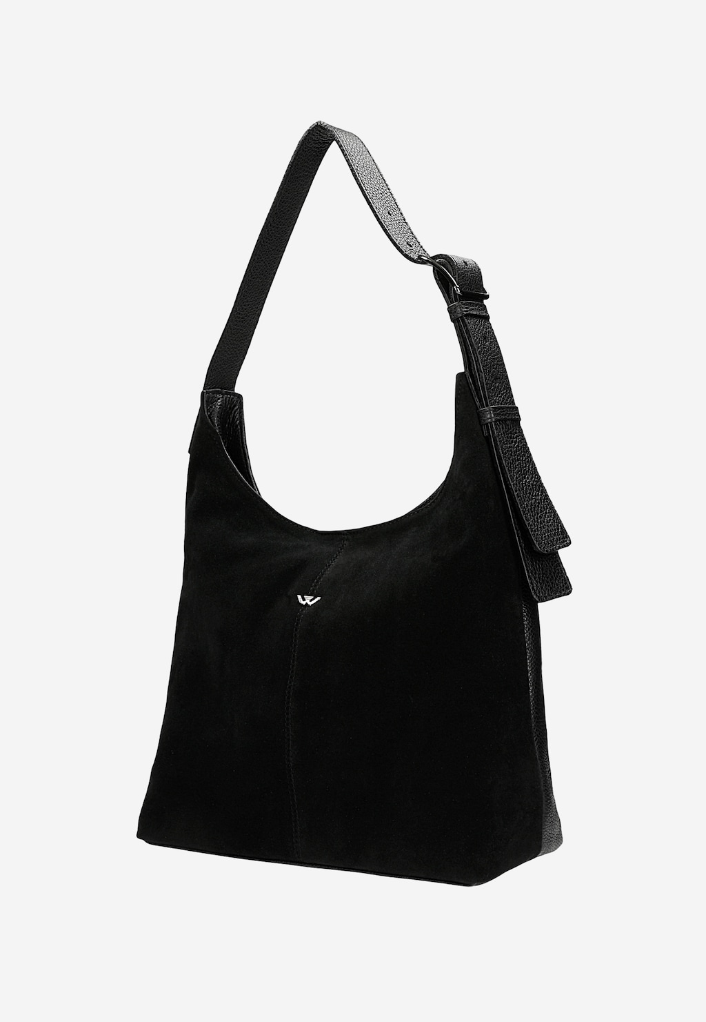 Duża czarna torebka damska z łączonych skór 80491-71 Widok 2