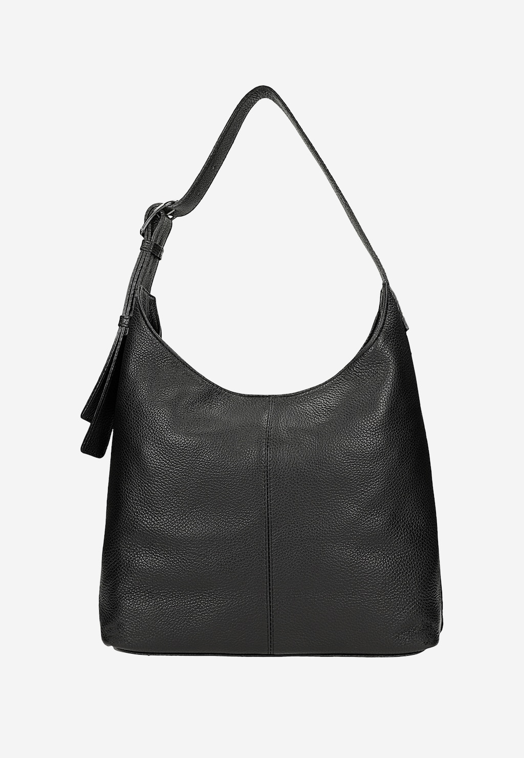 Duża czarna torebka damska z łączonych skór 80491-71 Widok 3