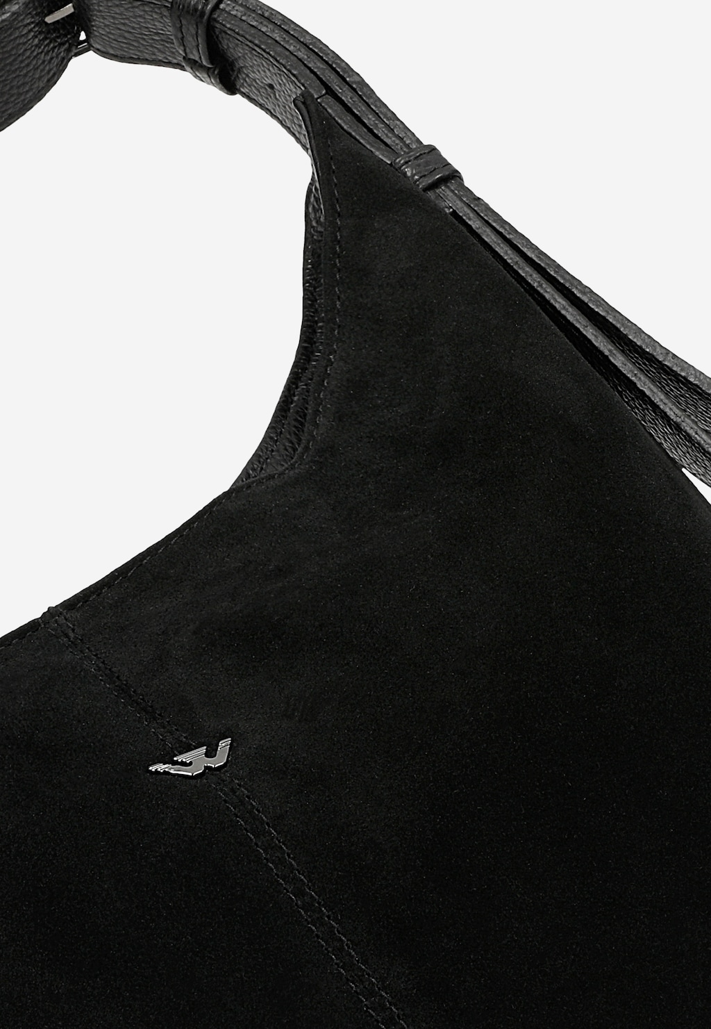 Duża czarna torebka damska z łączonych skór 80491-71 Widok 6