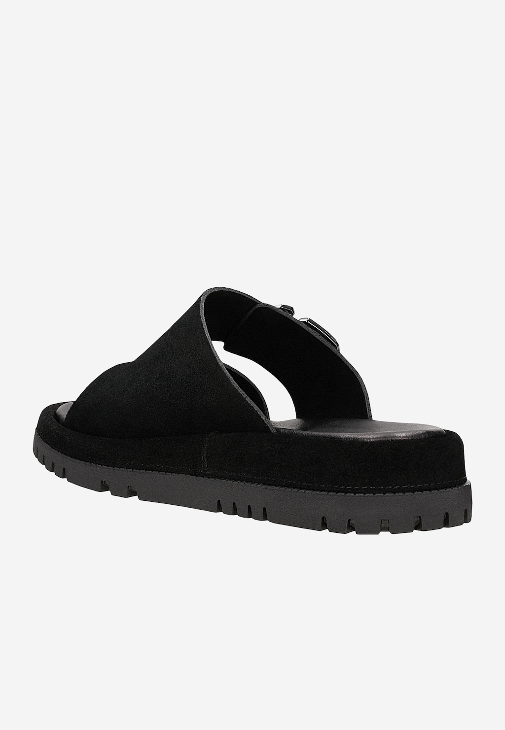 Czarne klapki damskie na platformie 74163-61 Widok 3