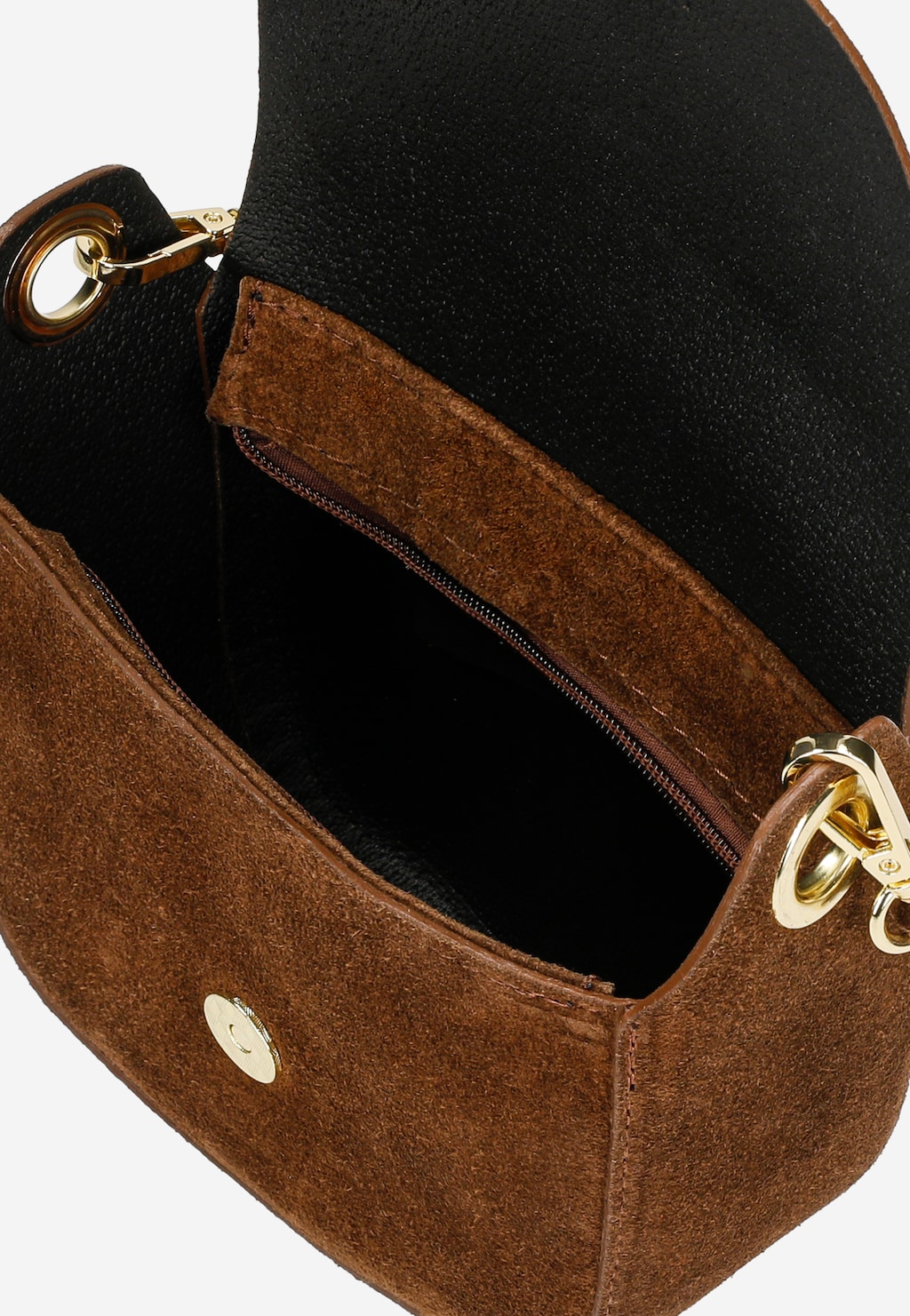 Mała półokrągła torebka damska z dwoiny 80489-63 Widok 5