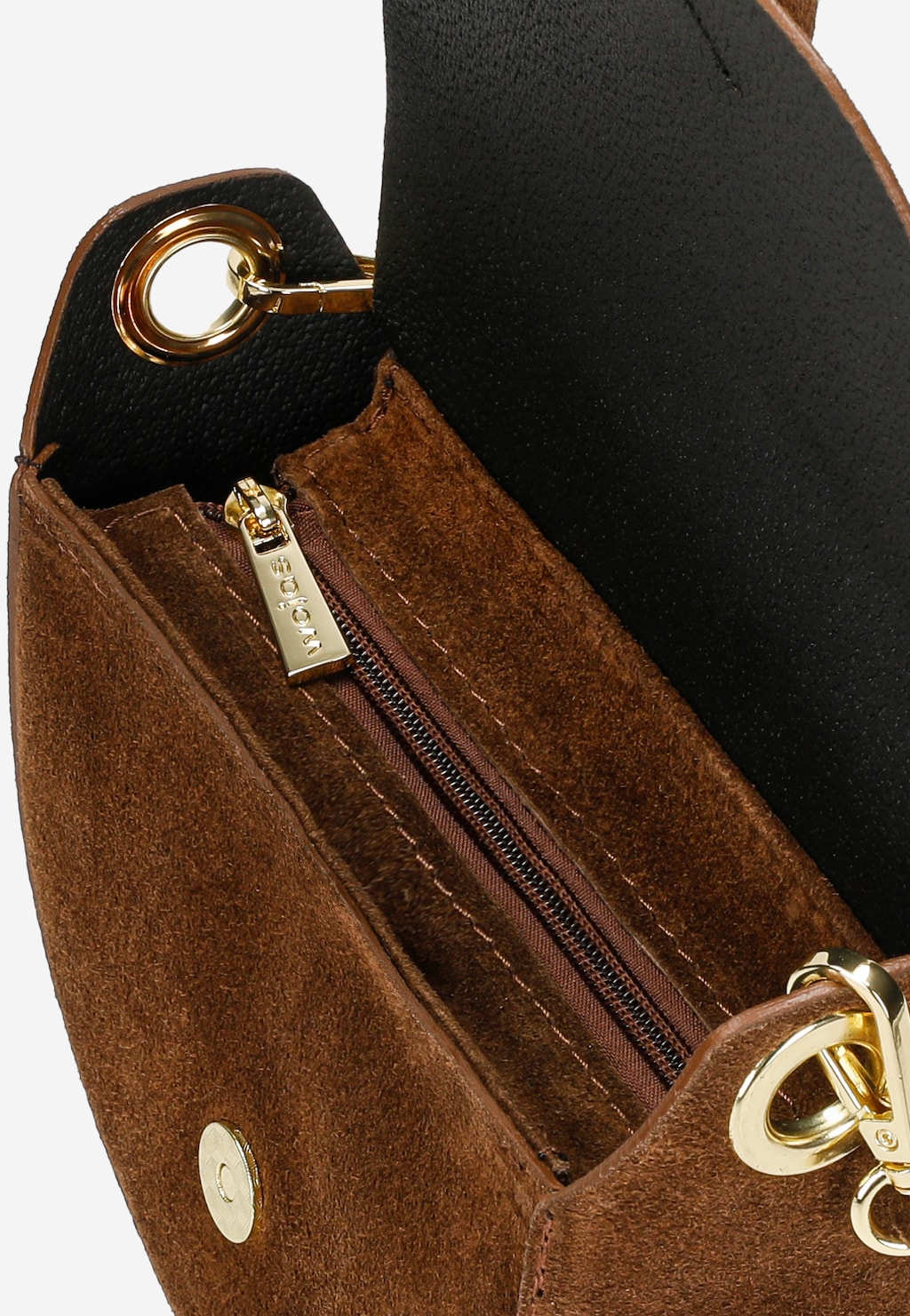 Mała półokrągła torebka damska z dwoiny 80489-63 Widok 6