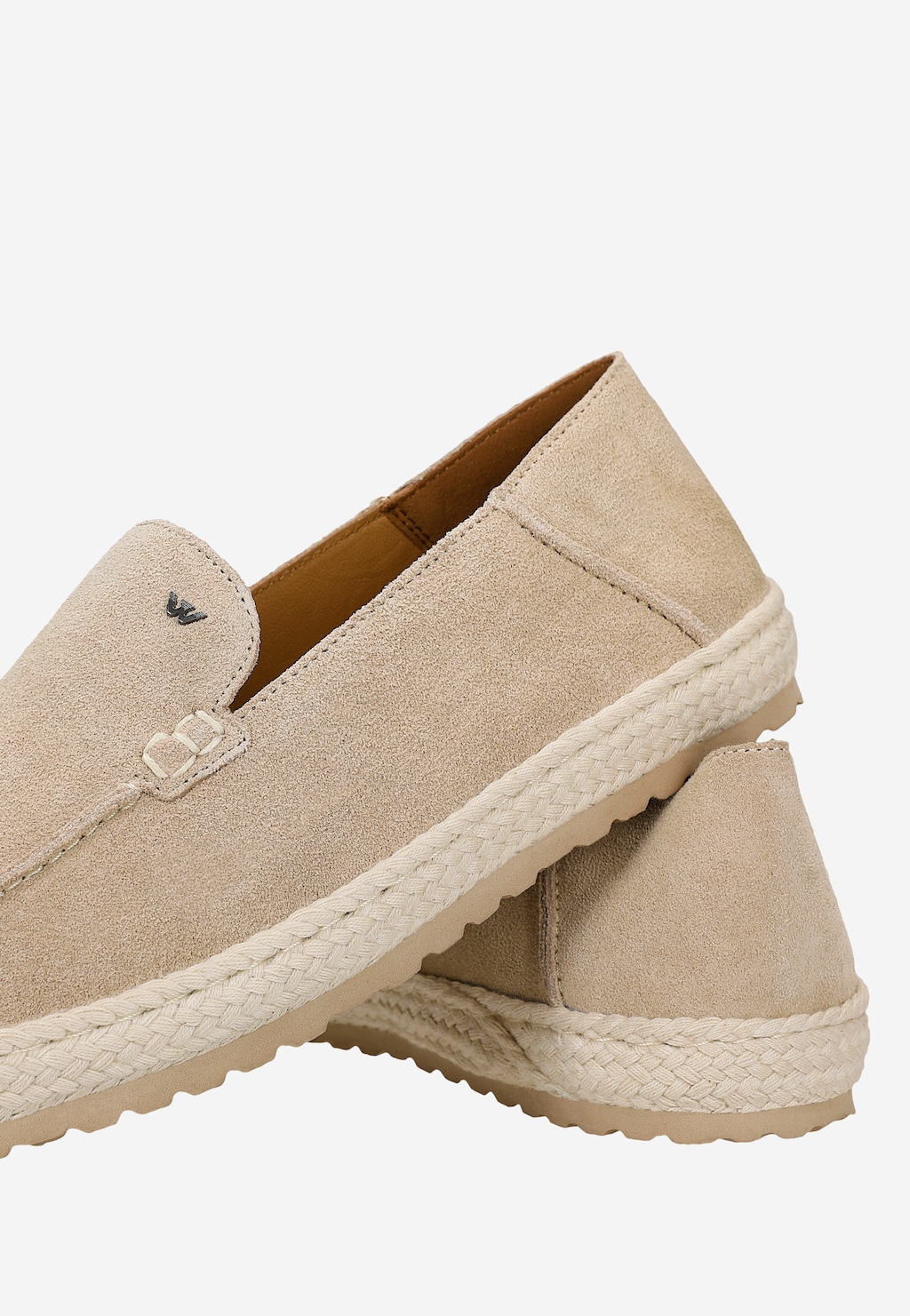 Beżowe espadryle męskie z dwoiny 10313-64 Widok 6