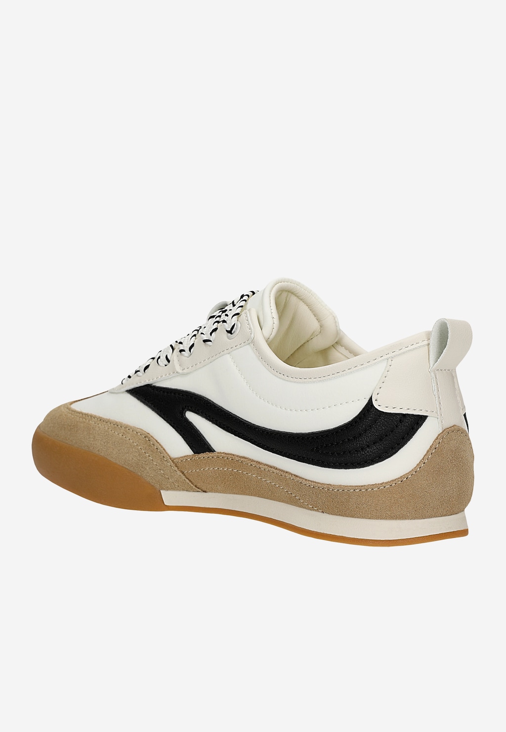 Biało-beżowe trampki RELAKS na płaskiej podeszwie R46187-11 Widok 3