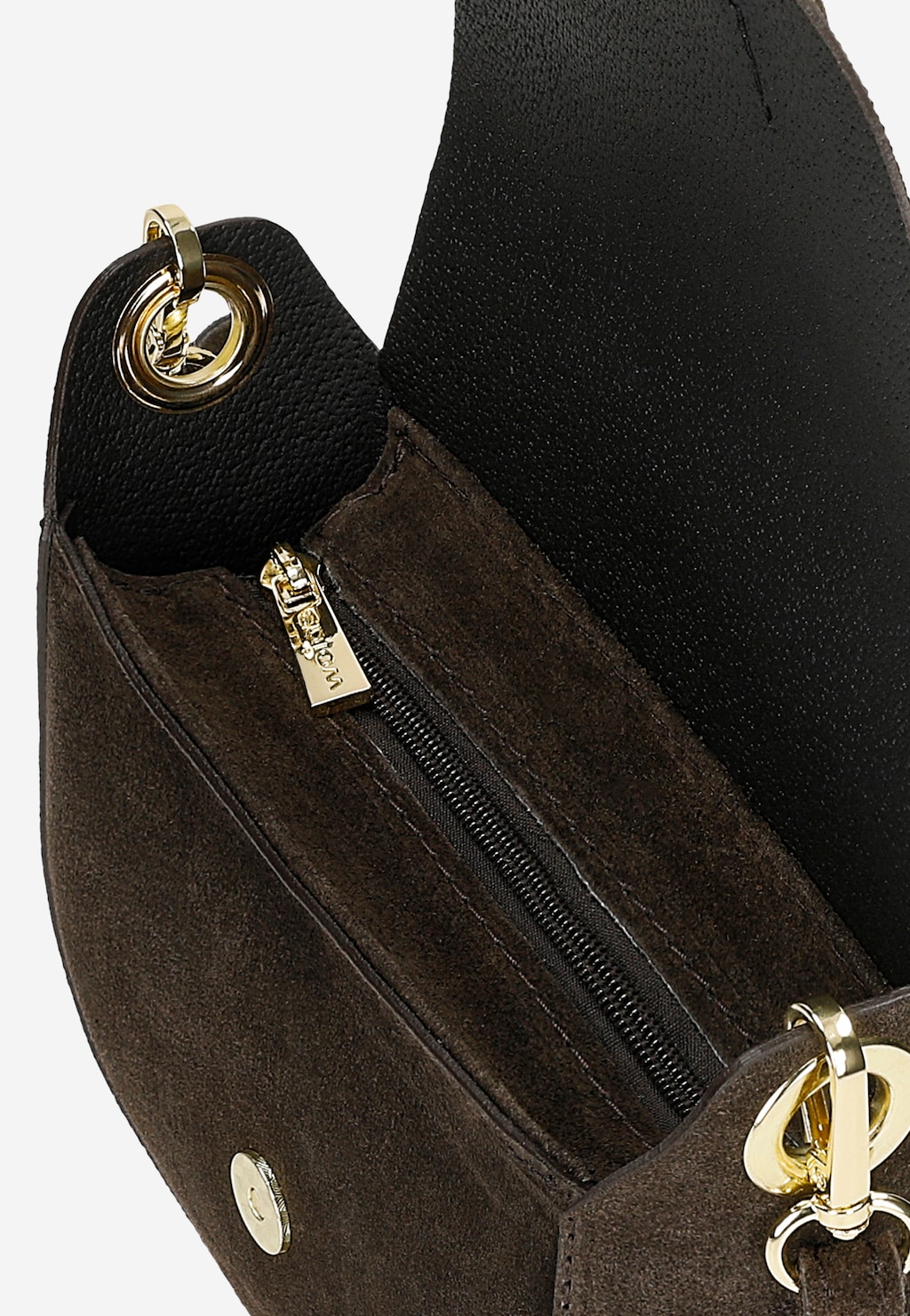 Mała czekoladowa torebka damska półksiężyc 80489-62 Widok 6