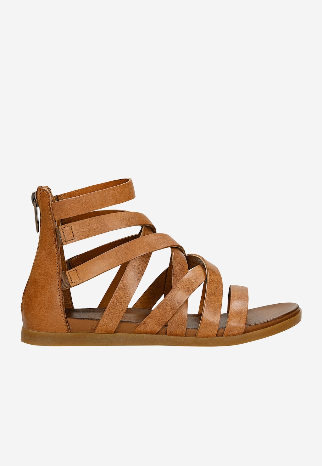 Brązowe skórzane rzymianki 76062-53 Widok 1