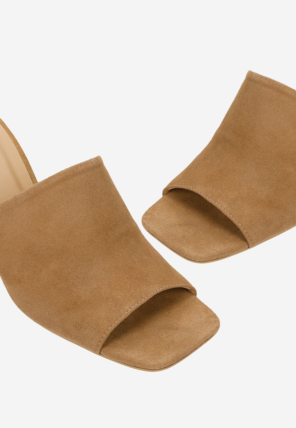 Beżowe klapki na wysokim słupku 74164-64 Widok 6