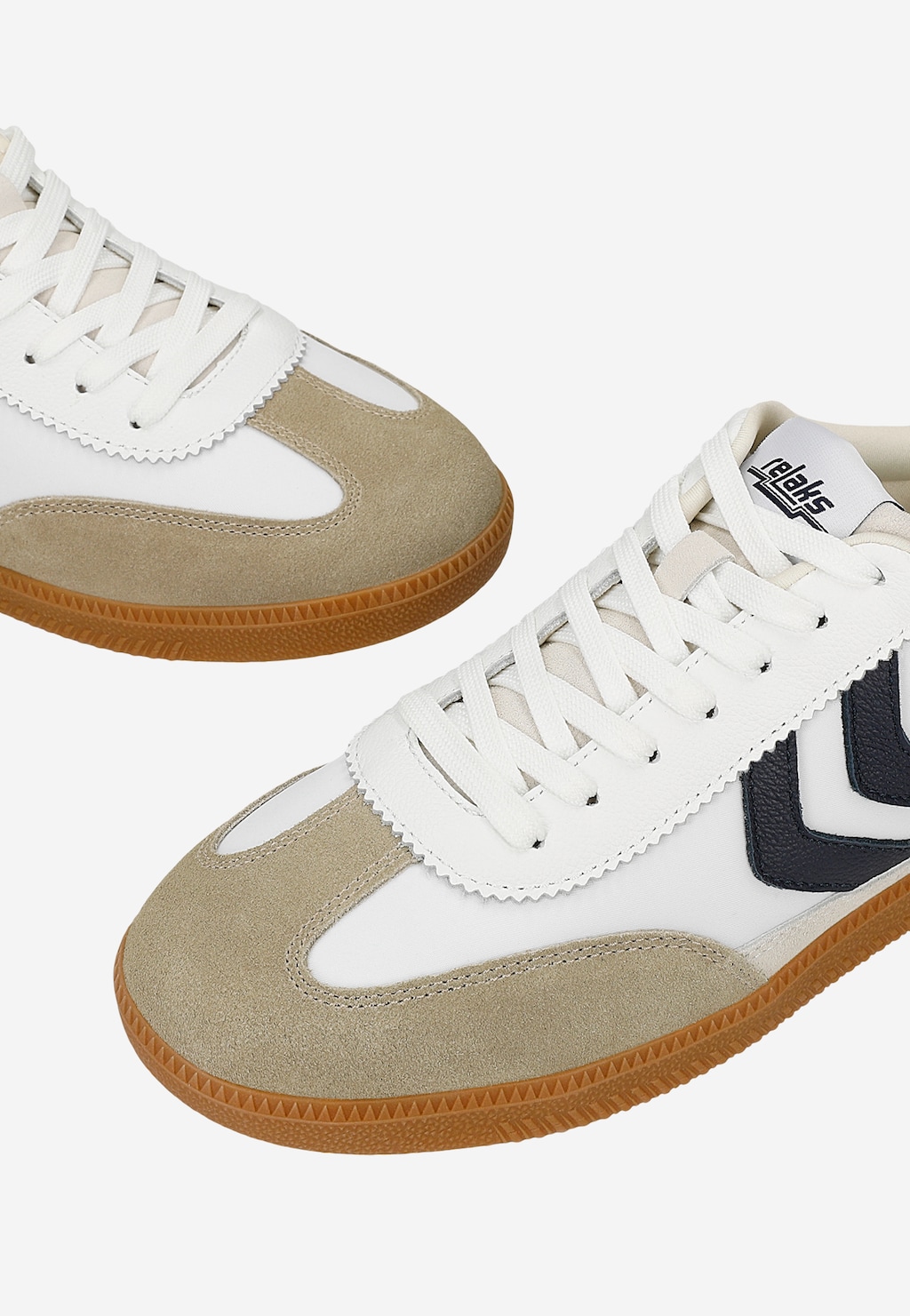 Biało-beżowe trampki RELAKS R10124-49 Widok 6