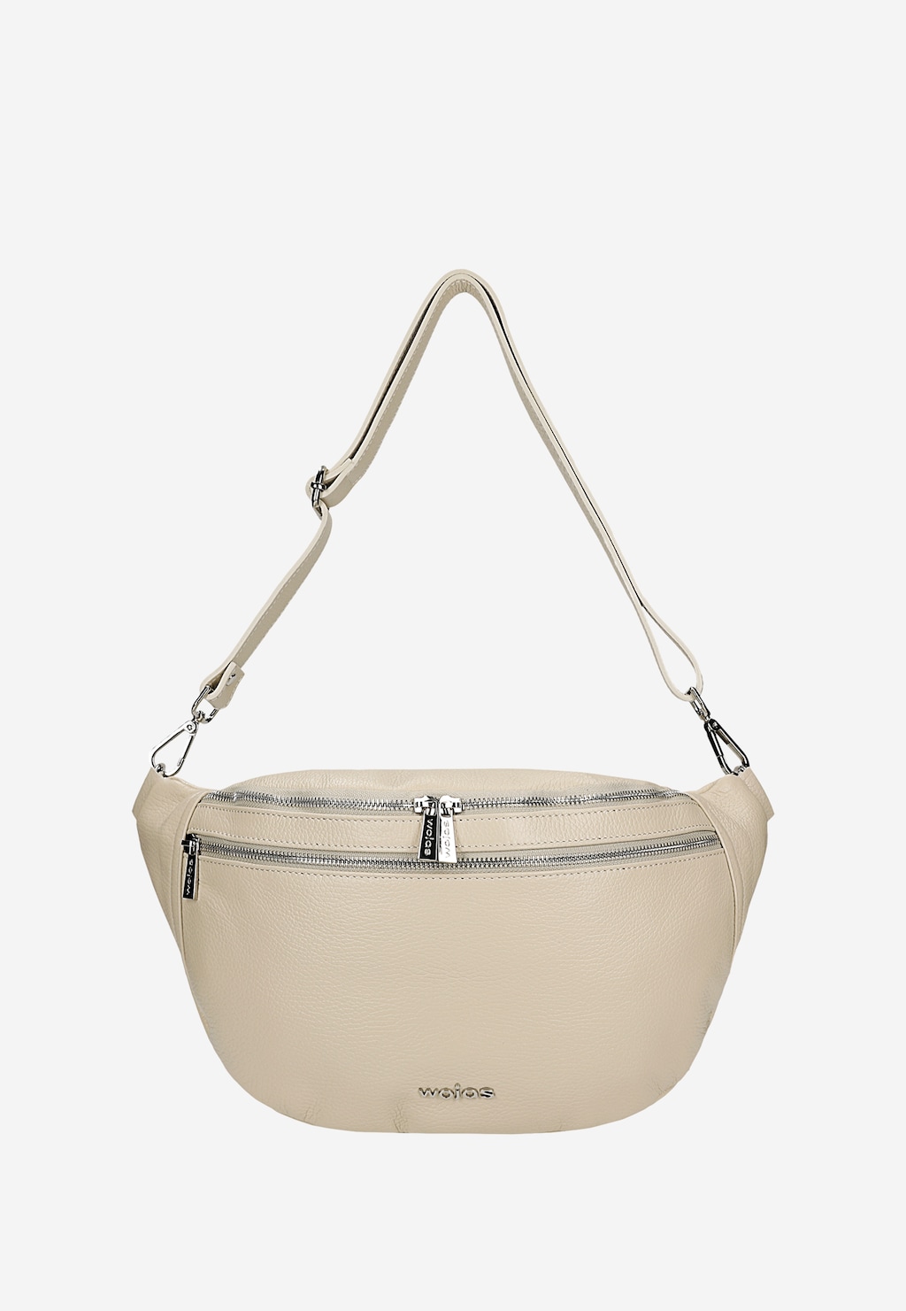 Beżowa skórzana nerka damska 80298-44 Widok 4