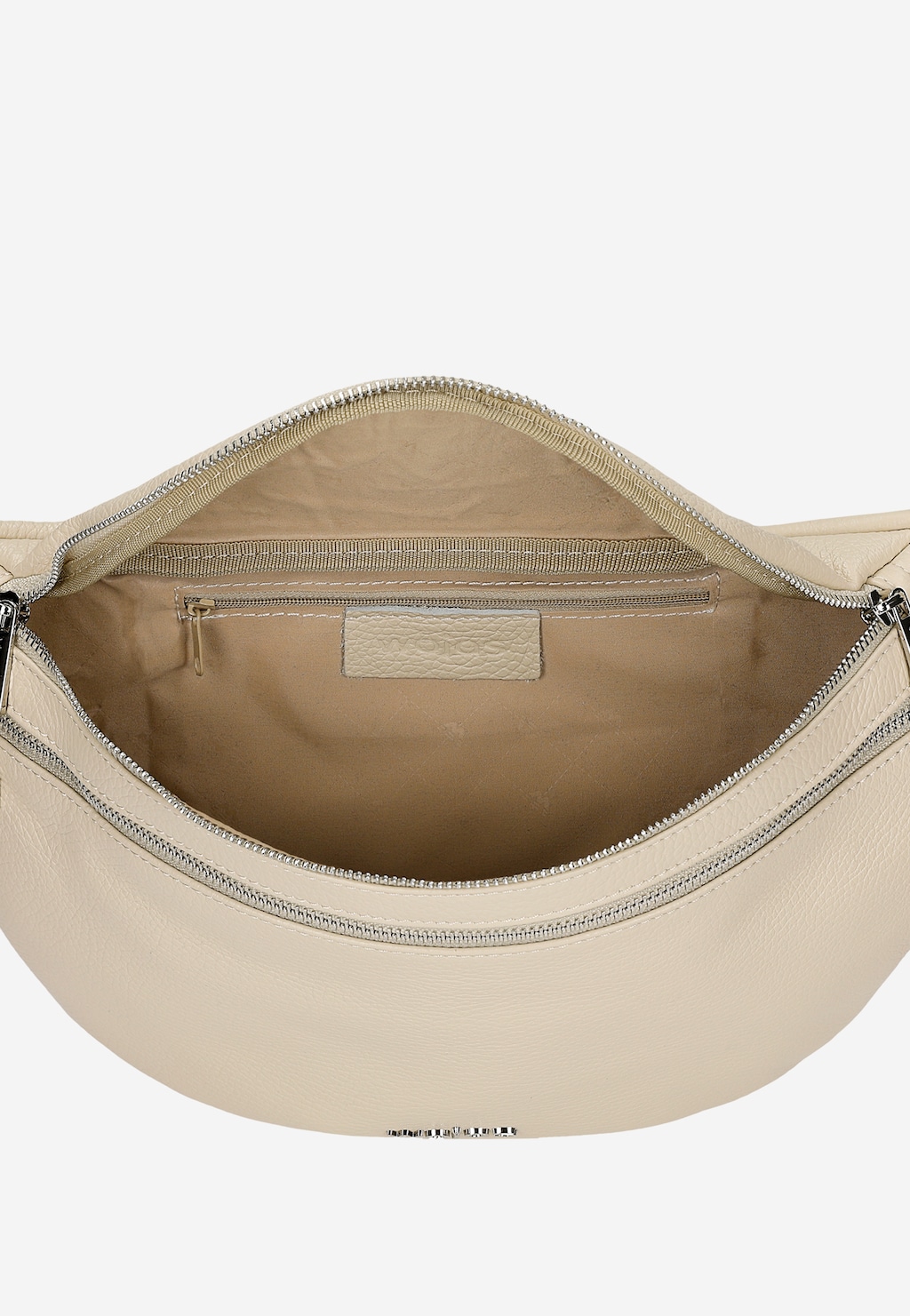 Beżowa skórzana nerka damska 80298-44 Widok 5