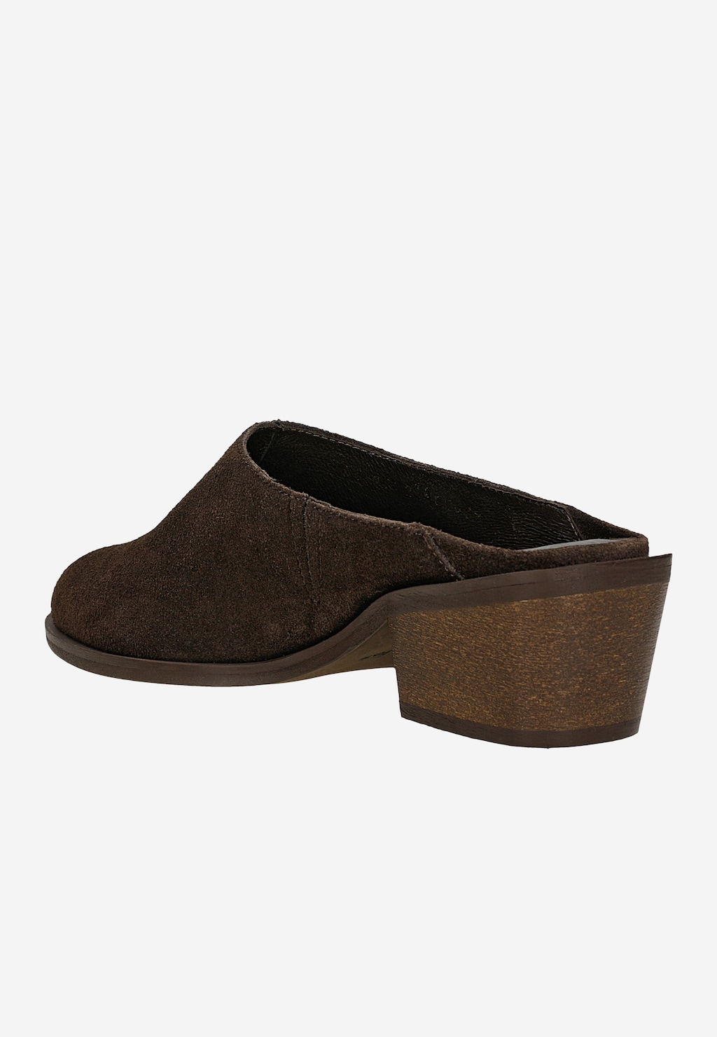Ciemnobrązowe klapki mule na obcasie 74179-62 Widok 3