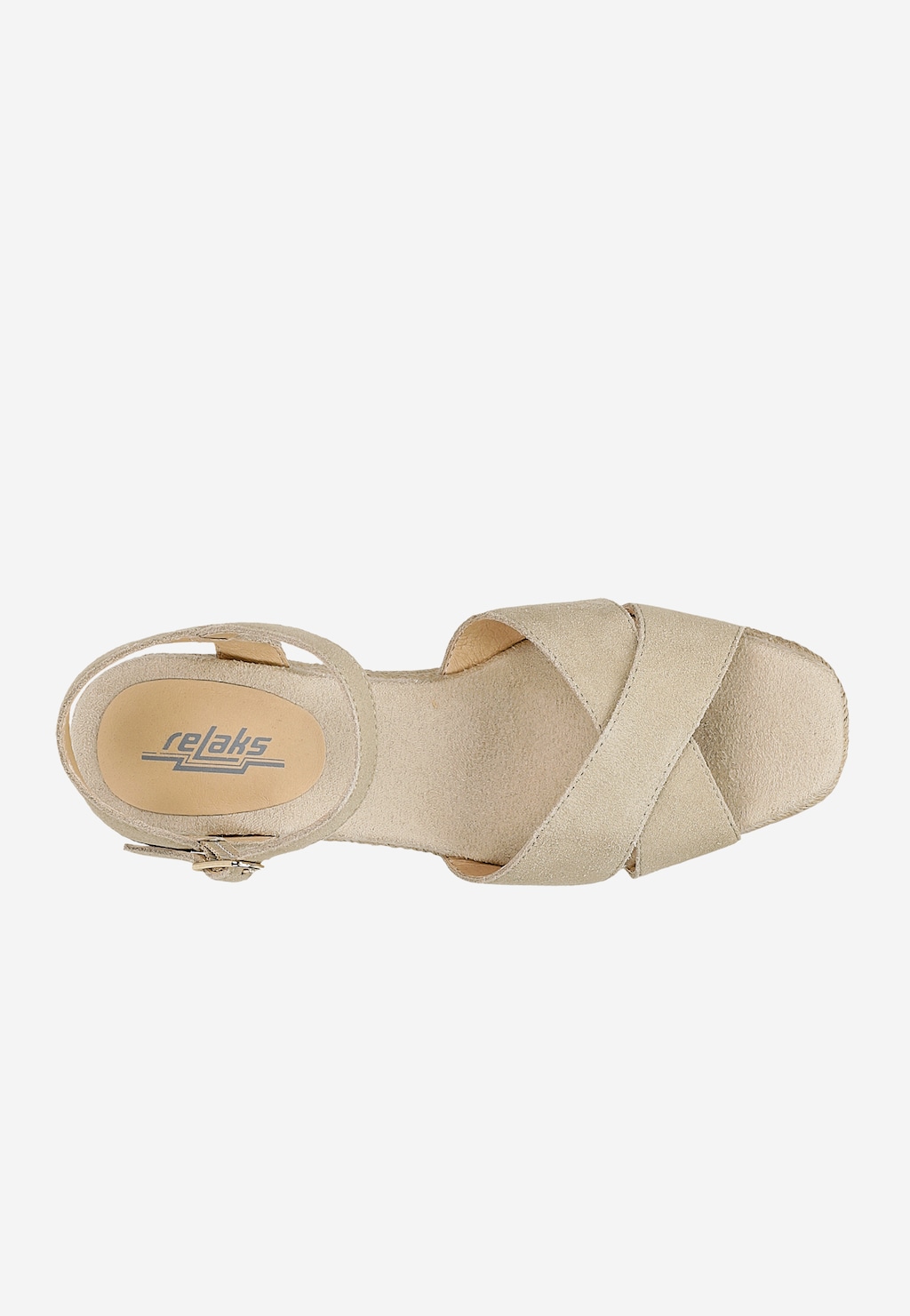 Beżowe sandały damskie w stylu espadryli RELAKS R76004-64 Widok 4